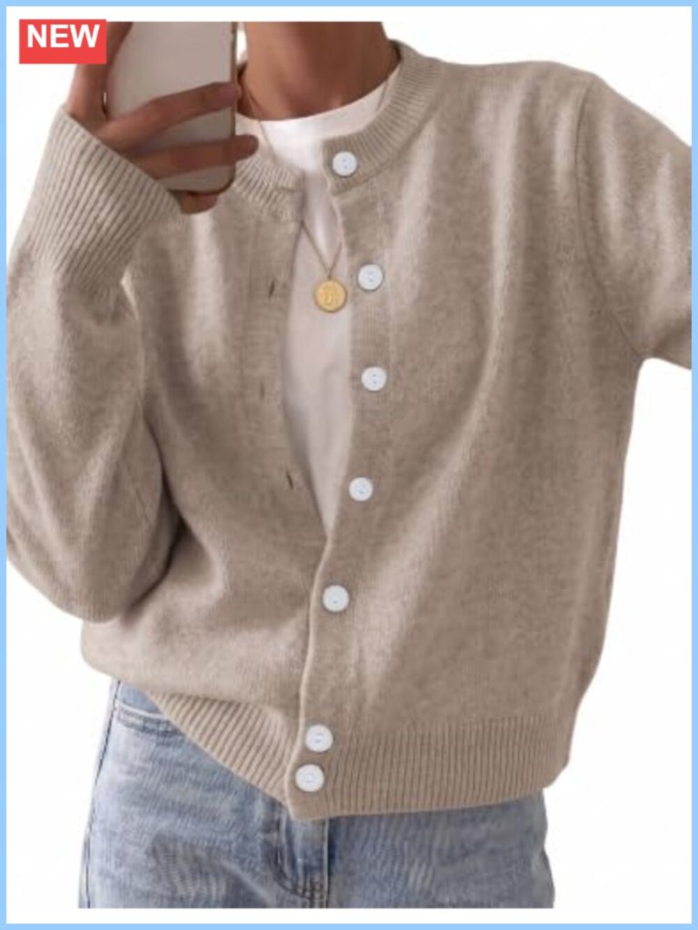 Wool Blend Cardigan Sweater Chunky Knit Open Front Fall Outfit